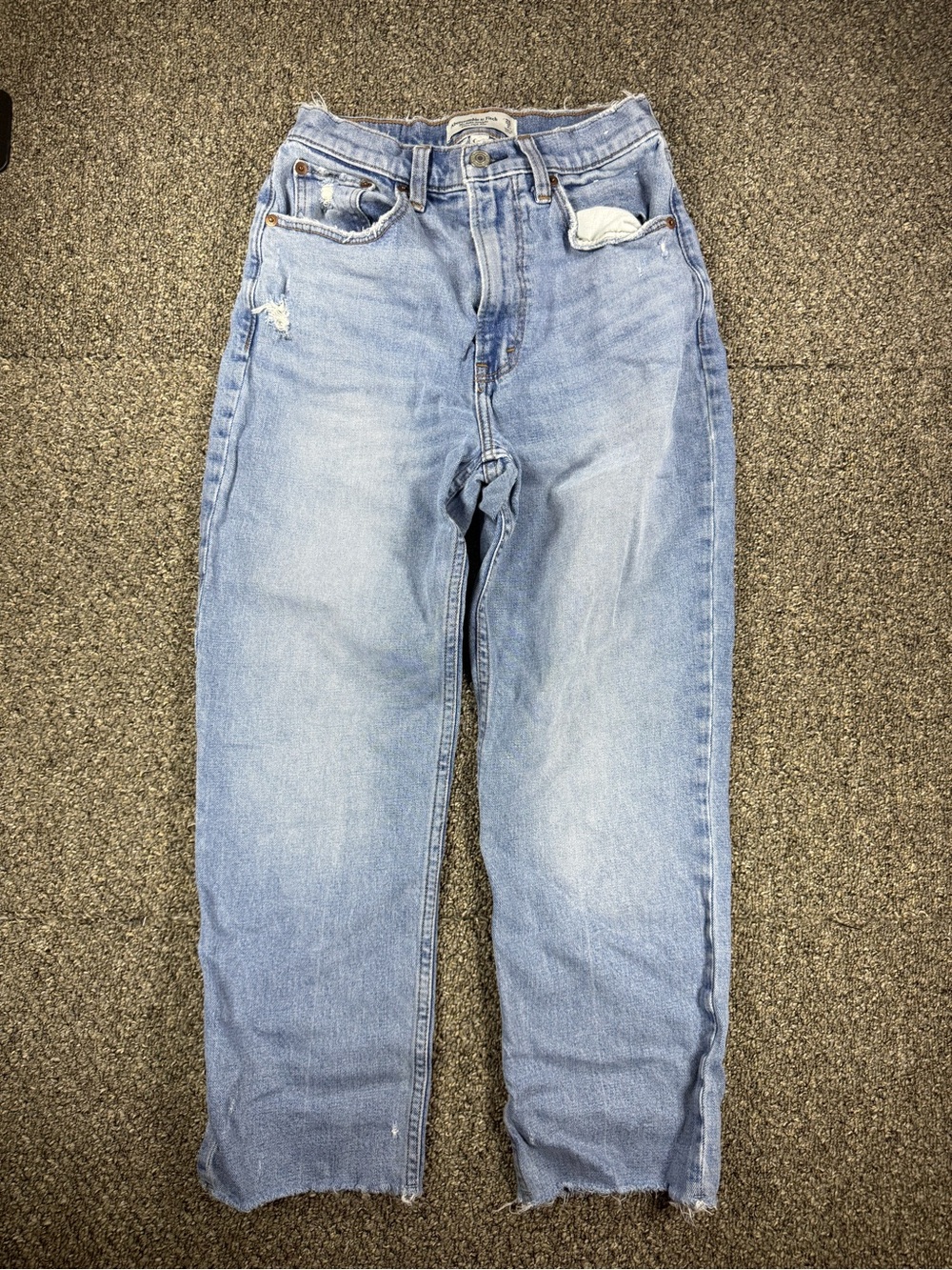 Abercrombie & Fitch Light Wash High-Rise Straight Jeans